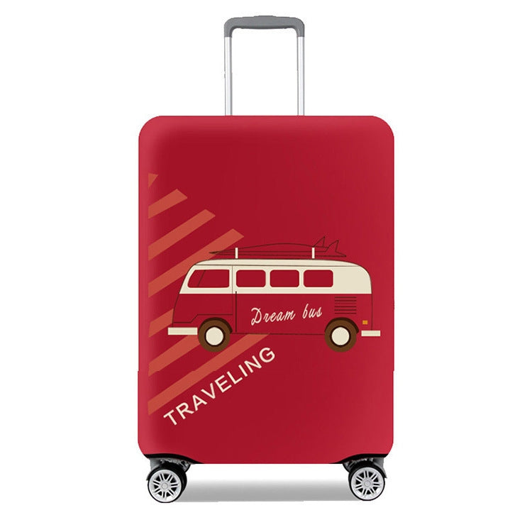 Thicken And Wear-Resistant Luggage Dustproof Elastic Protective Cover, Colour: Burgundy M