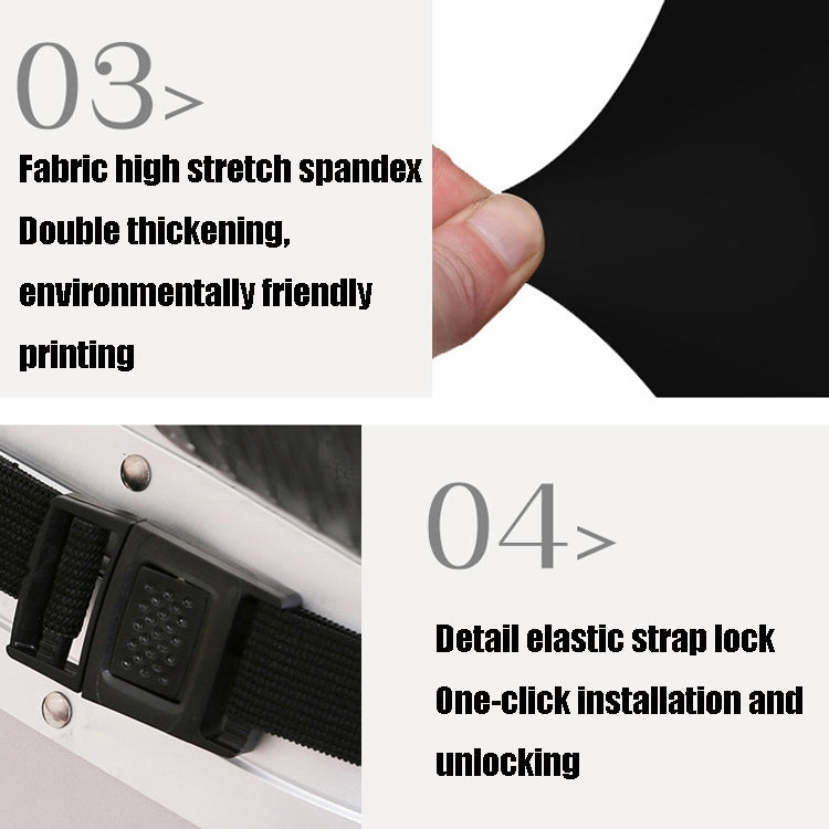 Thicken And Wear-Resistant Luggage Dustproof Elastic Protective Cover, Colour: Black M