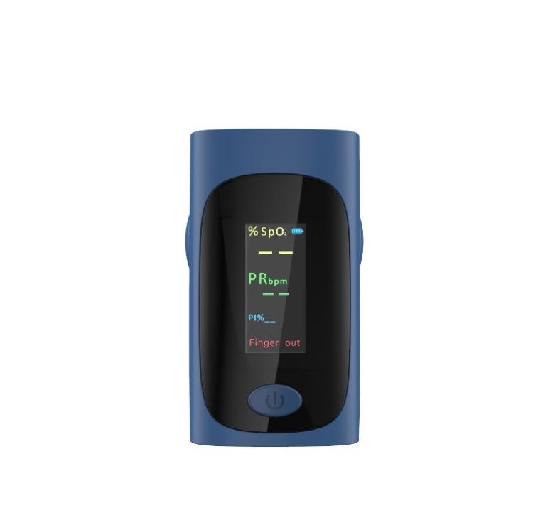 Finger Clip Oximeter Finger Pulse Blood Oxygen Saturation Monitor, Specification: Color Screen(Blue & White)