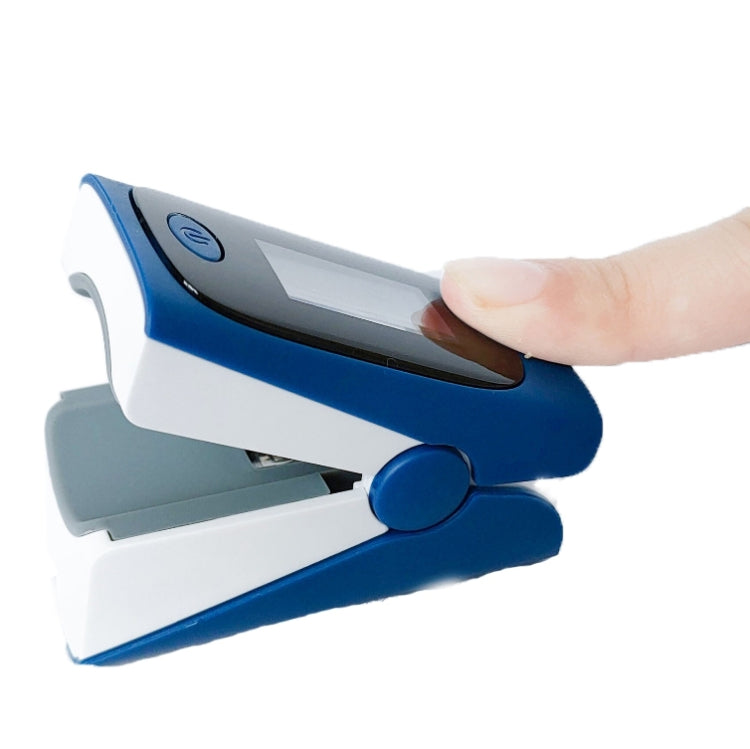 Finger Clip Oximeter Finger Pulse Blood Oxygen Saturation Monitor, Specification: Color Screen(Blue & White)
