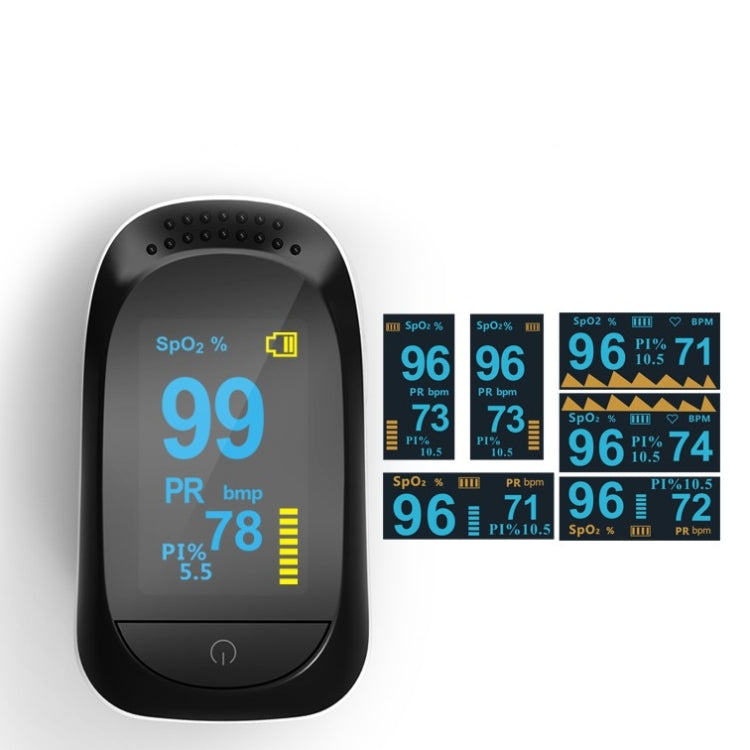 2 PCS Finger Clip Oximeter Finger Pulse/Blood Oxygen Saturation/PI Heart Rate/Sleep Monitoring Monitor(Black)
