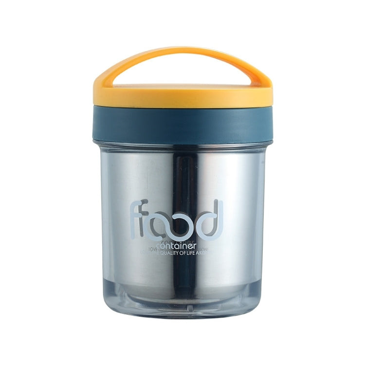 400ml 304 Stainless Steel Thermal Insulation Soup Cup PortableSealed Thermal Insulation Breakfast Cup(Blue)