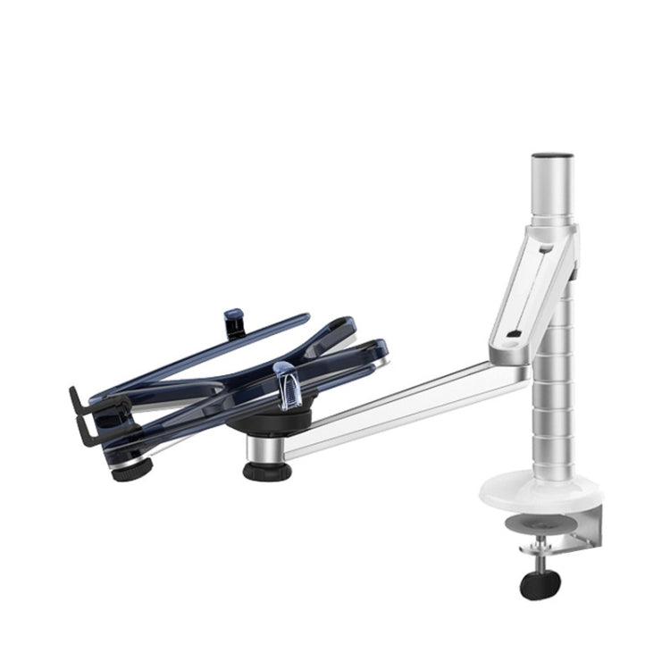 OA-1S Office Desktop Clip Mounted Tablet Computer Stand Universal Aluminum Notebook Stand(Silver)