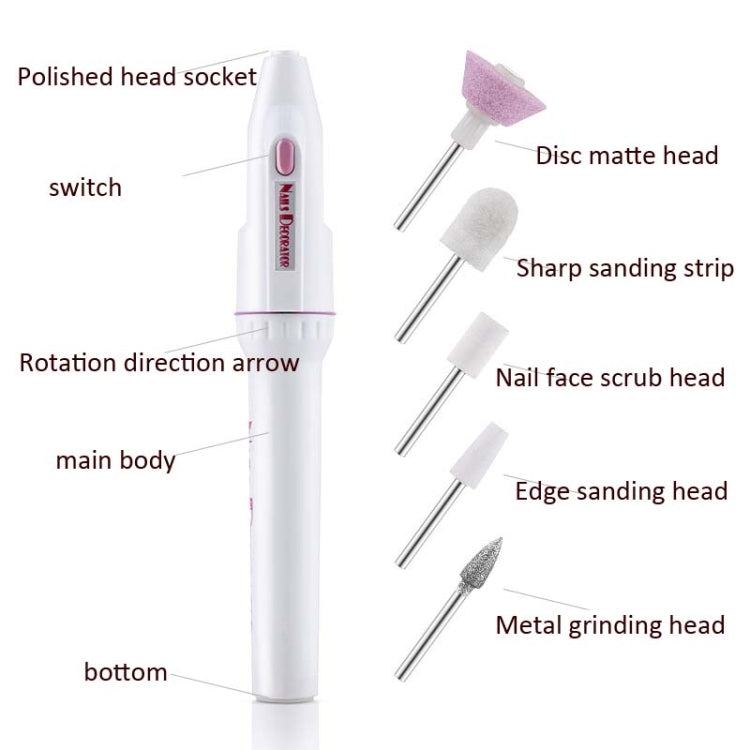 3 Sets Electric Nail Polisher Mini Nail Pen Test Polisher