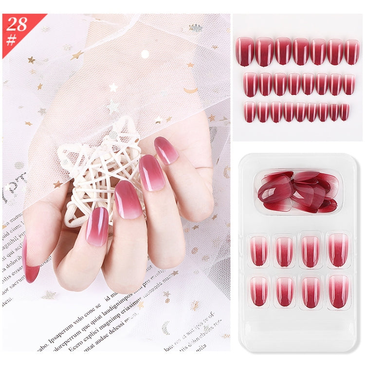 5 Sets Wear Nail Art Christmas Ballet Fake Nails Finished Product Removable Wear Nail