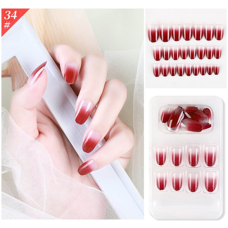 5 Sets Wear Nail Art Christmas Ballet Fake Nails Finished Product Removable Wear Nail