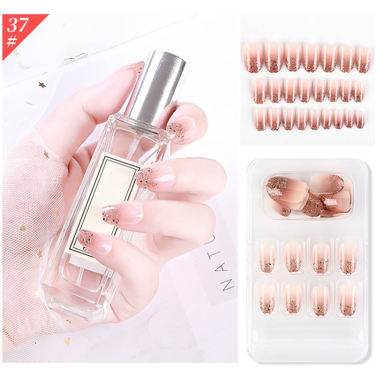 5 Sets Wear Nail Art Christmas Ballet Fake Nails Finished Product Removable Wear Nail