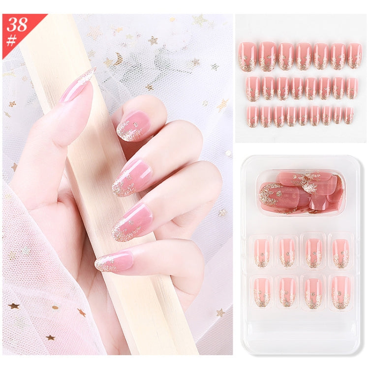 5 Sets Wear Nail Art Christmas Ballet Fake Nails Finished Product Removable Wear Nail