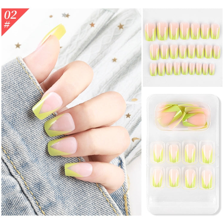 5 Sets Wear Nail Art Christmas Ballet Fake Nails Finished Product Removable Wear Nail