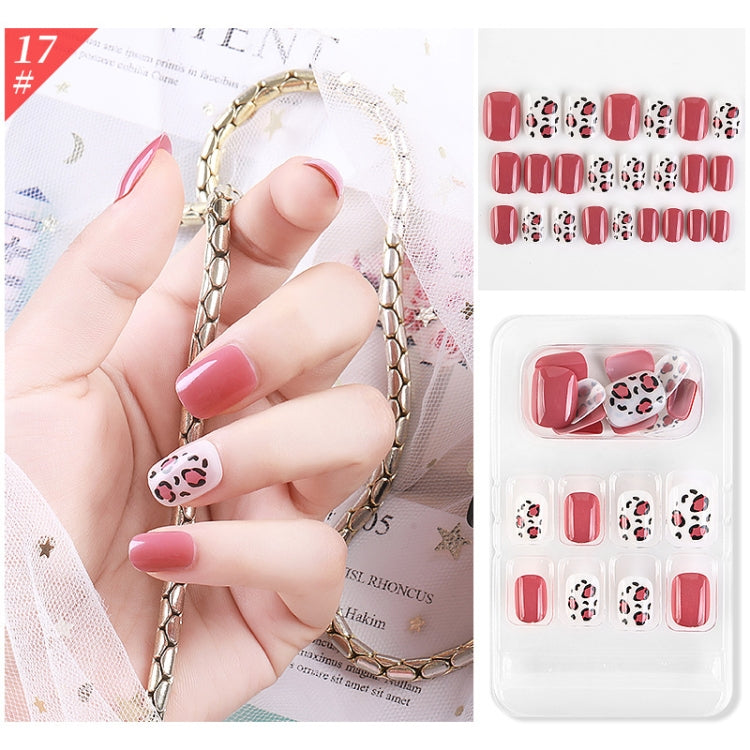 5 Sets Wear Nail Art Christmas Ballet Fake Nails Finished Product Removable Wear Nail