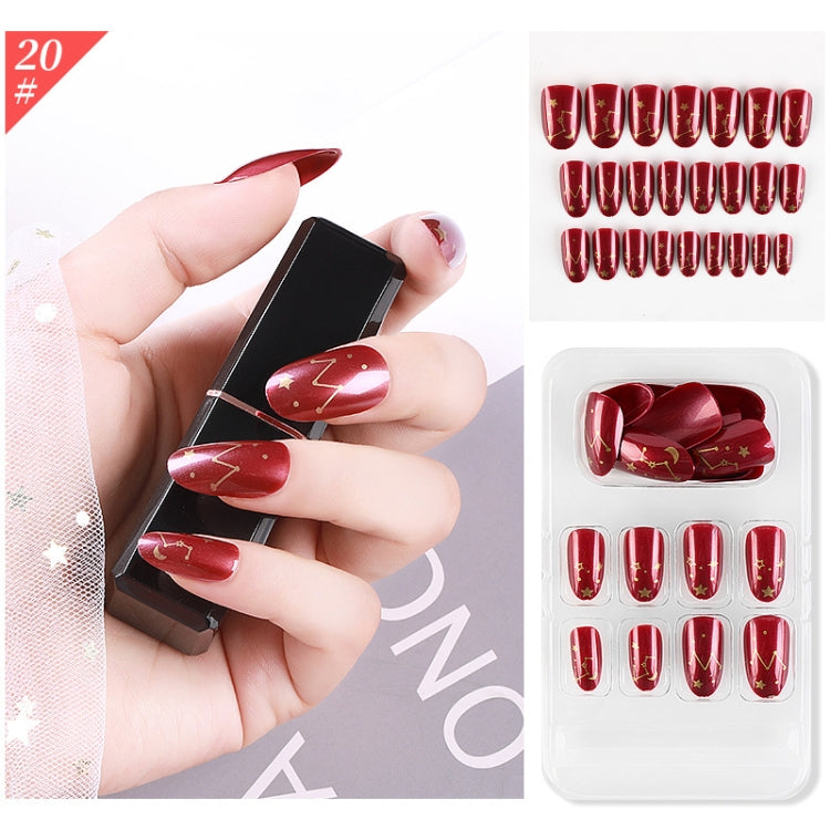 5 Sets Wear Nail Art Christmas Ballet Fake Nails Finished Product Removable Wear Nail