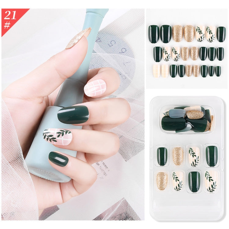 5 Sets Wear Nail Art Christmas Ballet Fake Nails Finished Product Removable Wear Nail
