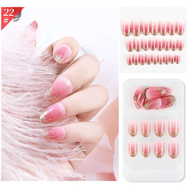 5 Sets Wear Nail Art Christmas Ballet Fake Nails Finished Product Removable Wear Nail