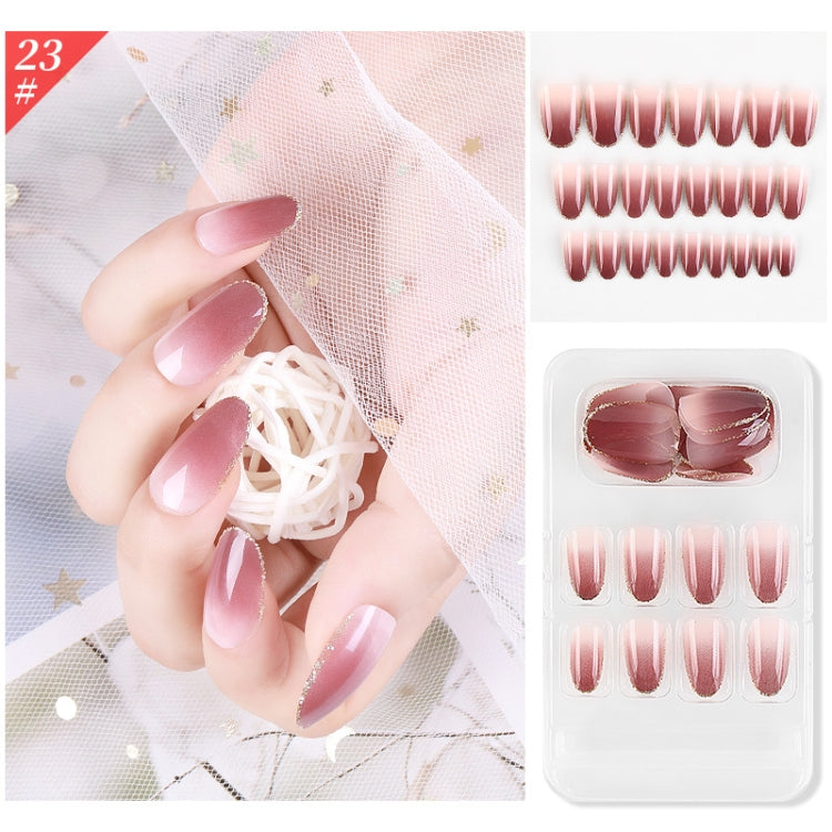 5 Sets Wear Nail Art Christmas Ballet Fake Nails Finished Product Removable Wear Nail