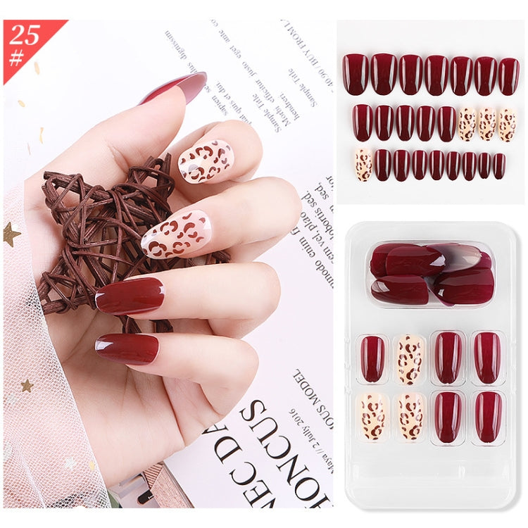 5 Sets Wear Nail Art Christmas Ballet Fake Nails Finished Product Removable Wear Nail