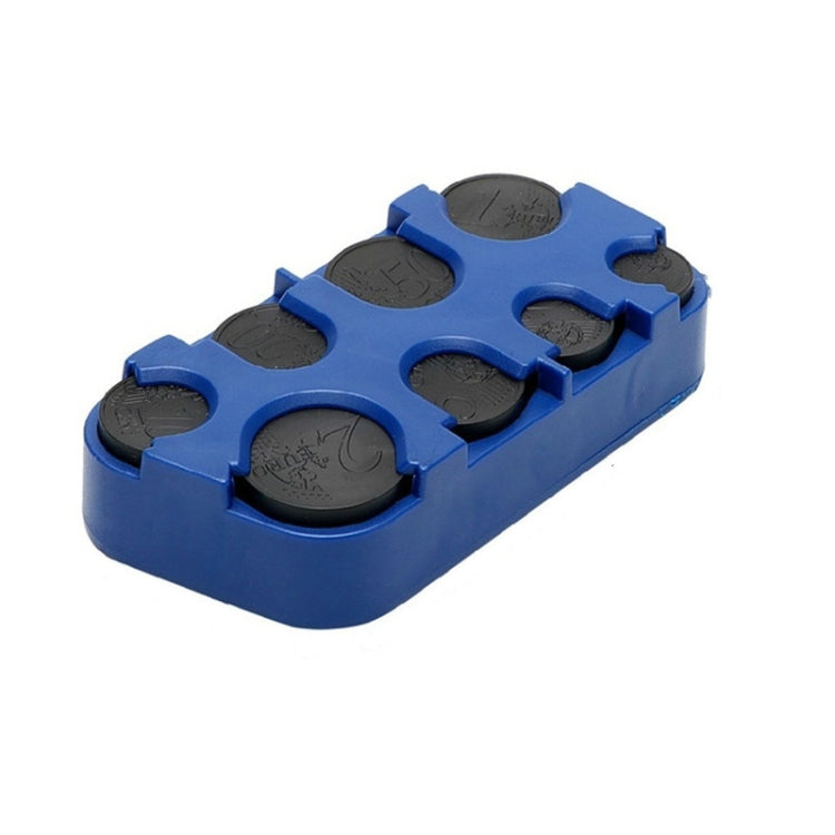 2 PCS Portable Plastic Euro Coin Box Coin Purse Case