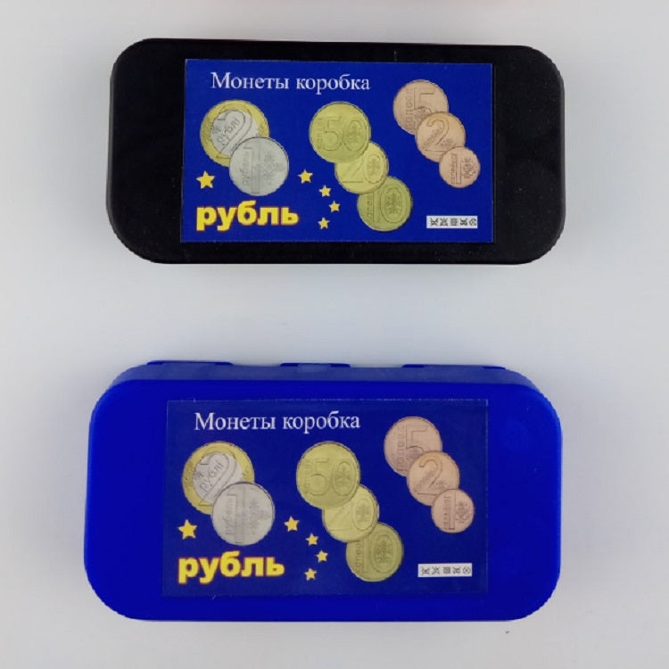 2 PCS Portable Plastic Euro Coin Box Coin Purse Case