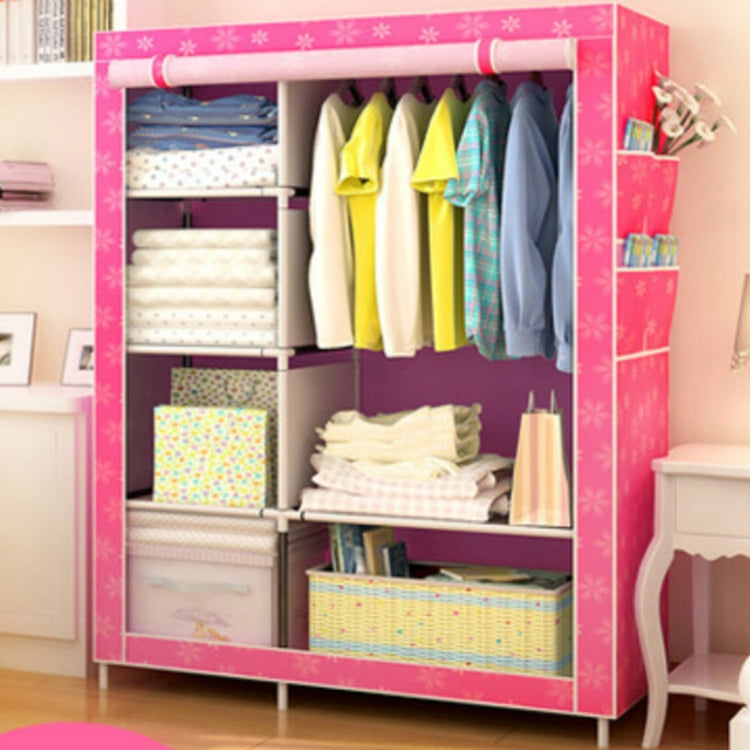 Simple Modern Wardrobe Fabric Special Cloth Closet Assembly Steel Tube Reinforced Steel Frame Storage Cabinet