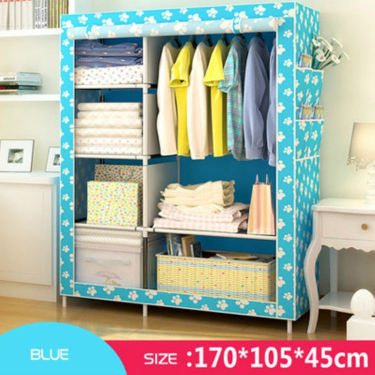 Simple Modern Wardrobe Fabric Special Cloth Closet Assembly Steel Tube Reinforced Steel Frame Storage Cabinet