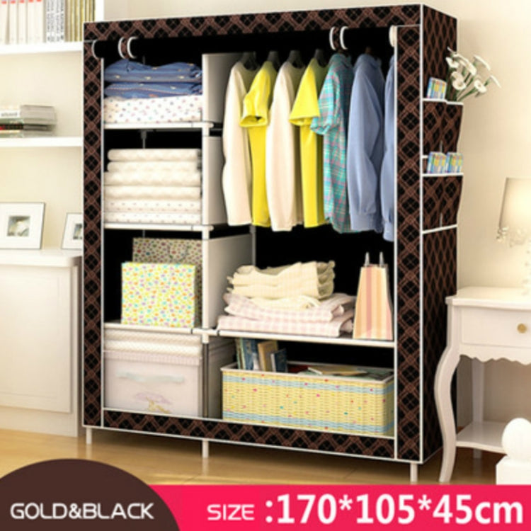 Simple Modern Wardrobe Fabric Special Cloth Closet Assembly Steel Tube Reinforced Steel Frame Storage Cabinet