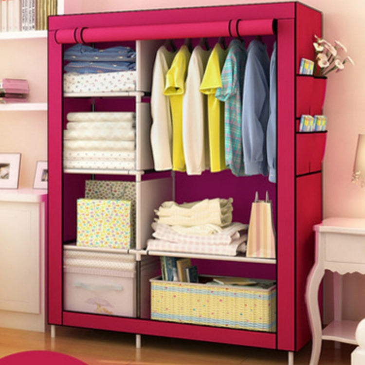 Simple Modern Wardrobe Fabric Special Cloth Closet Assembly Steel Tube Reinforced Steel Frame Storage Cabinet