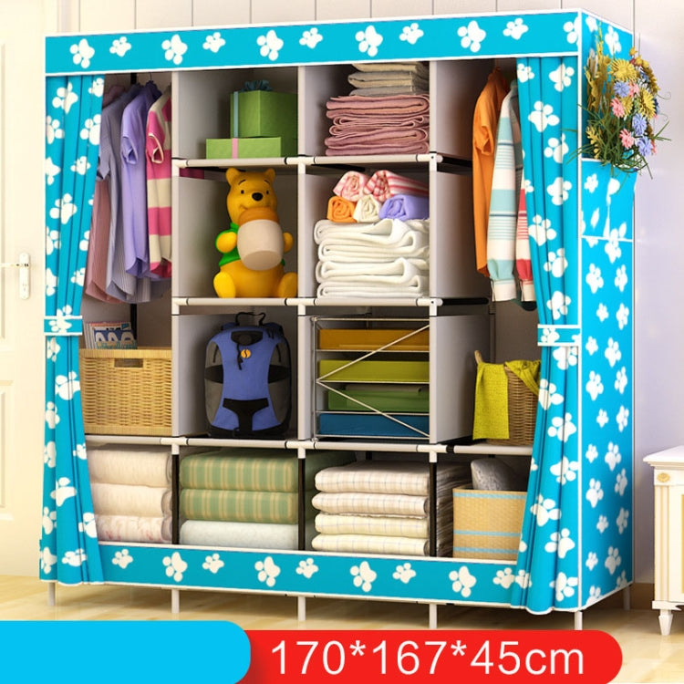 Multi-function Wardrobe Fabric Folding Cloth Storage Cabinet DIY Assembly Easy Install Reinforcement Wardrobe Closet