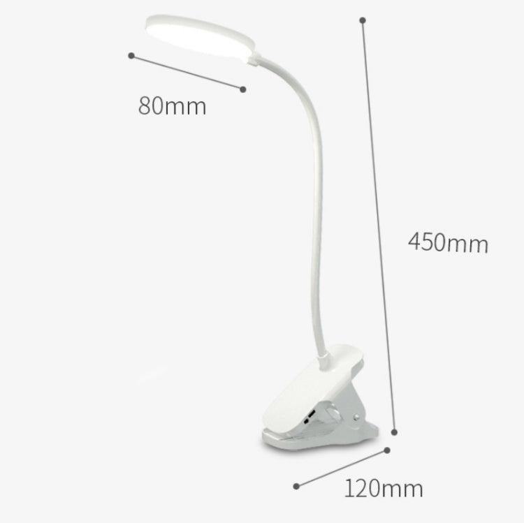 Charging 1200mAh  LED Clip Desk Lamp USB Eye Protection Bedside Lamp