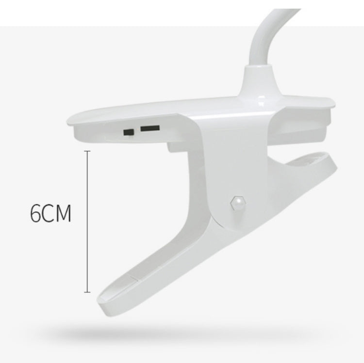 Charging 2500mAh LED Clip Desk Lamp USB Eye Protection Bedside Lamp