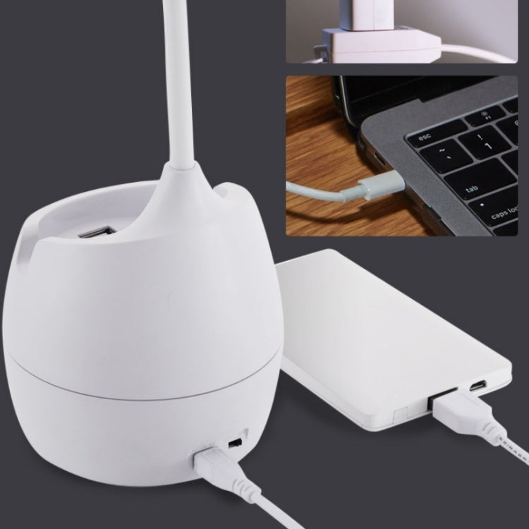 Rechargeable  2500mAh Student Writing Reading Learning Desk Lamp with Pen Holder