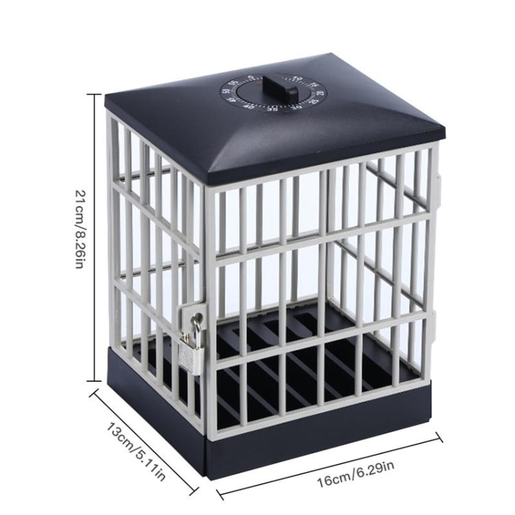 6802 Cell Phone Prison Cell Phone Storage Box with Alarm Clock Timer(Gray)