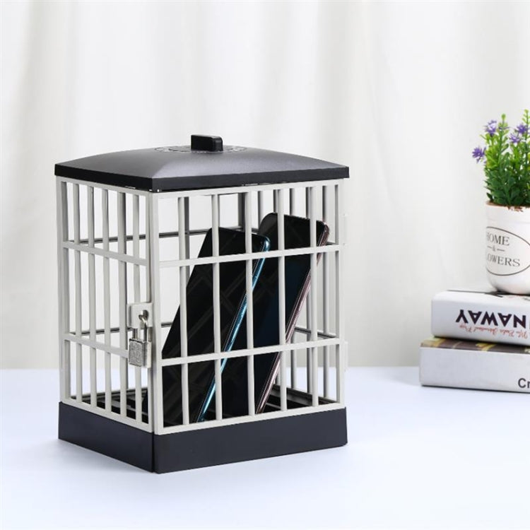 6802 Cell Phone Prison Cell Phone Storage Box with Alarm Clock Timer(Gray)