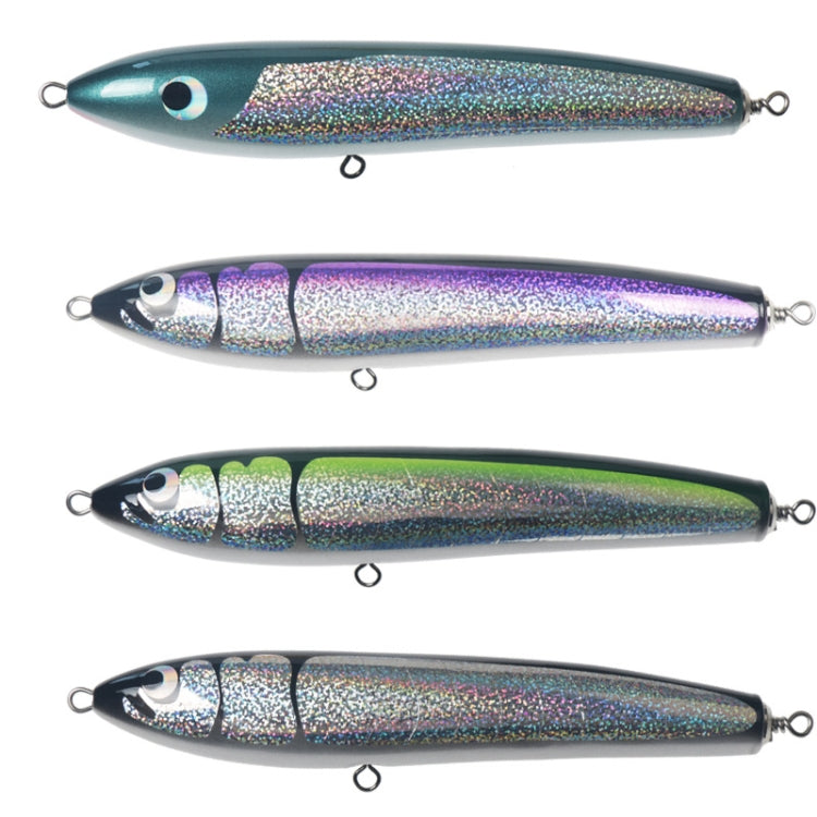120g 22cm Floating Water Wooden Handmade Big Pencil  Deep Sea Boat Fishing Wave Lying Tuna Bait