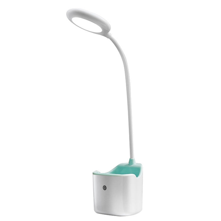 M0602C Home Desk LED Eye Protection Table Lamp with Pen Holder(Green)