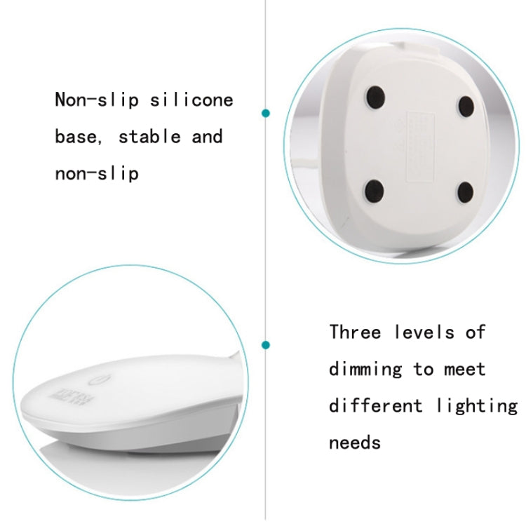 WS-601 USB Charging LED Reading Lamp Touch Dimming Bedroom Bedside Lamp, Size: 43x13.5cm(White)