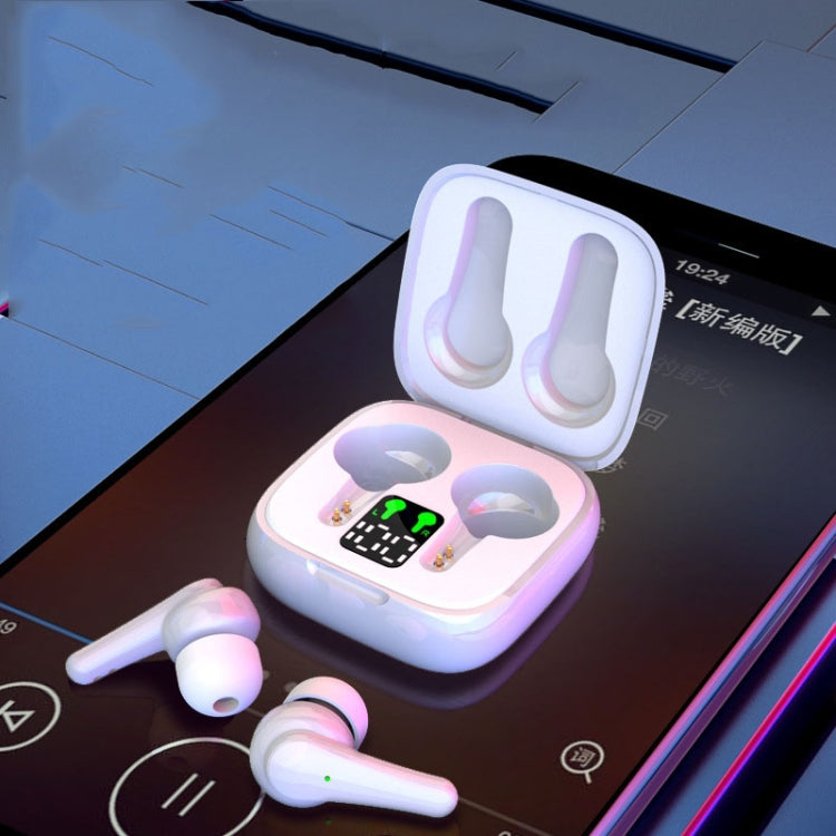 J6 TWS ANC Noise Cancelling Digital Display Wireless Bluetooth Headse
