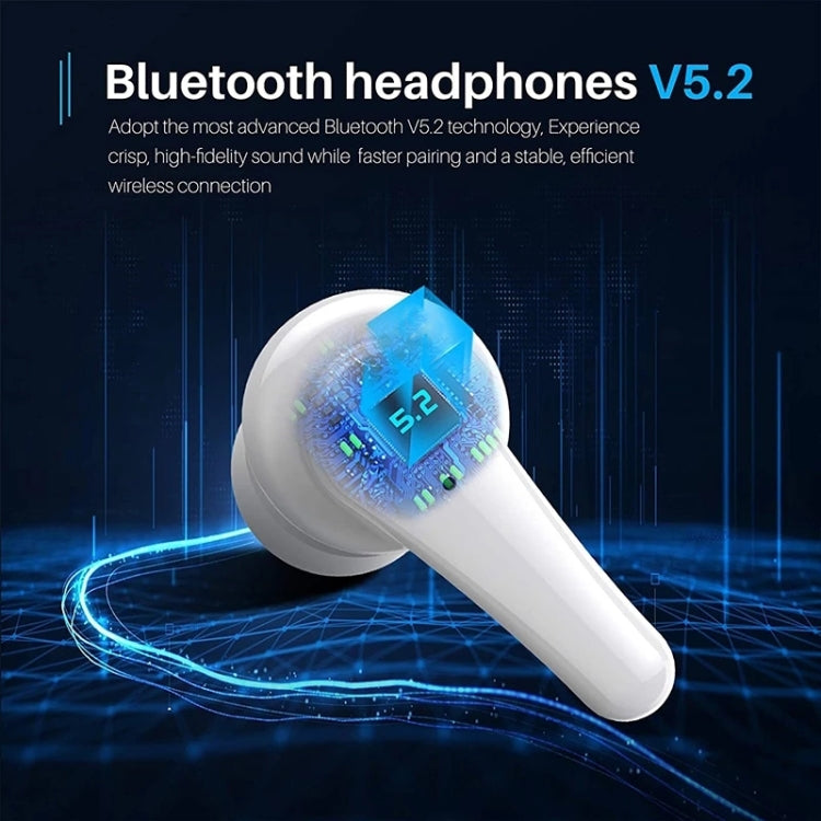 J6 TWS ANC Noise Cancelling Digital Display Wireless Bluetooth Headse