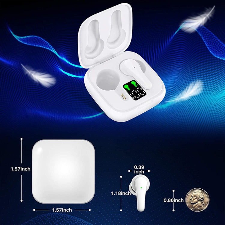 J6 TWS ANC Noise Cancelling Digital Display Wireless Bluetooth Headse