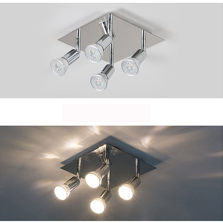 12W Square Spotlight LED Ceiling Light With Adjustable Mirror Front Light, Emitting Color:White LIght
