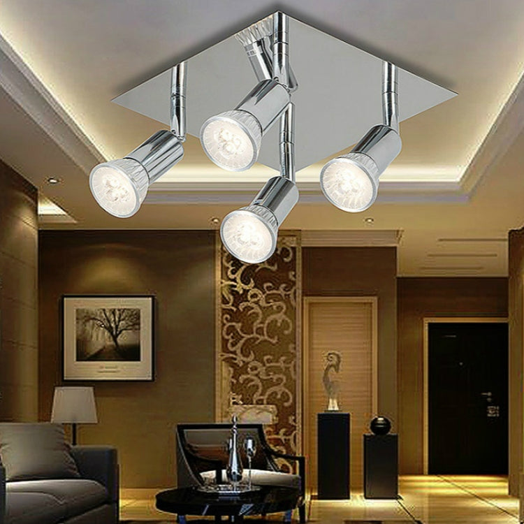 12W Square Spotlight LED Ceiling Light With Adjustable Mirror Front Light, Emitting Color:Without Bulb