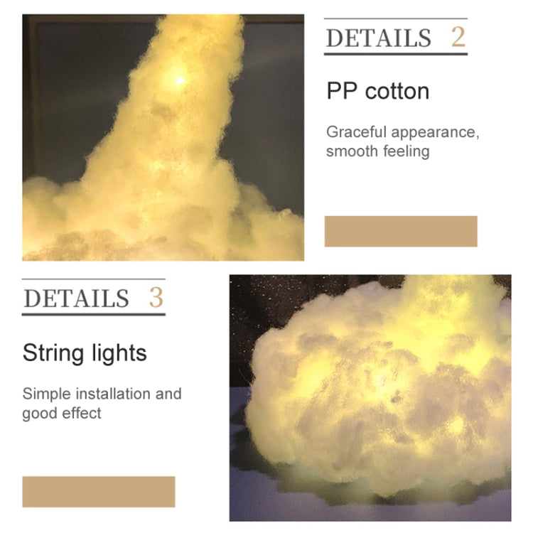2W DIY Rocket Night Light LED Astronaut Bedside Table Lamp DIY Material Package(Warm Light)