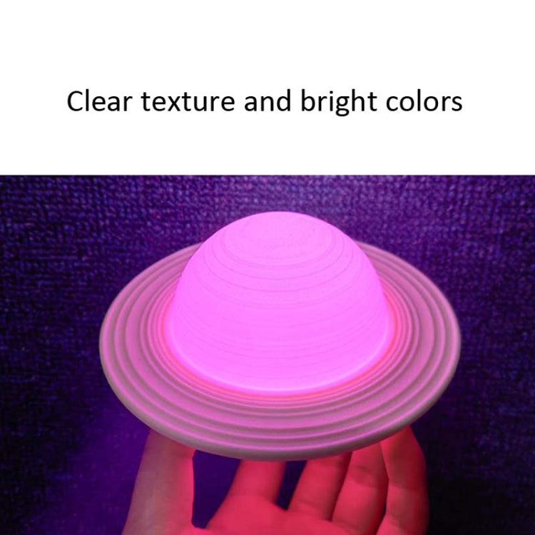 3D Printing LED Saturn Night Light USB Planet Lamp, Size:13cm, Style:Remote Control 16-Colors