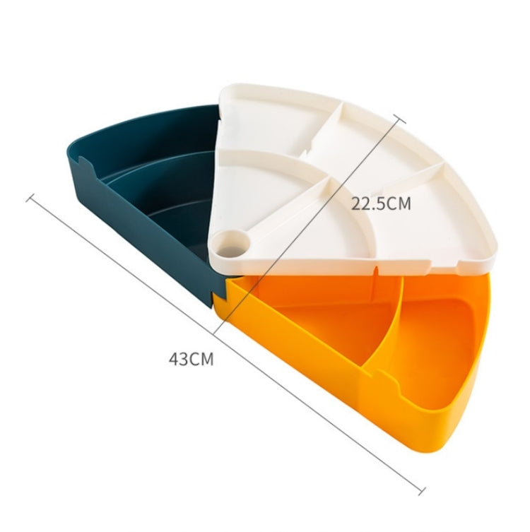 2 PCS Home Living Room Multi-Grid Candy Box Multi-Layer Plastic Nut Snack Fruit Tray