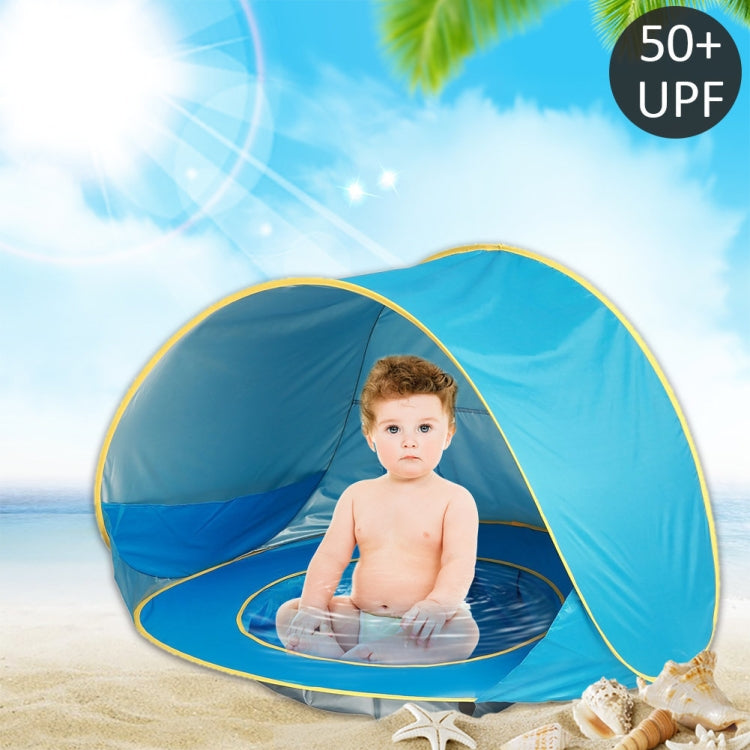 Baby Beach Tent Waterproof Pop Up Portable Shade Pool UV Protection Sun Shelter for Infant Kids Outdoor Camping Sunshade(Blue)