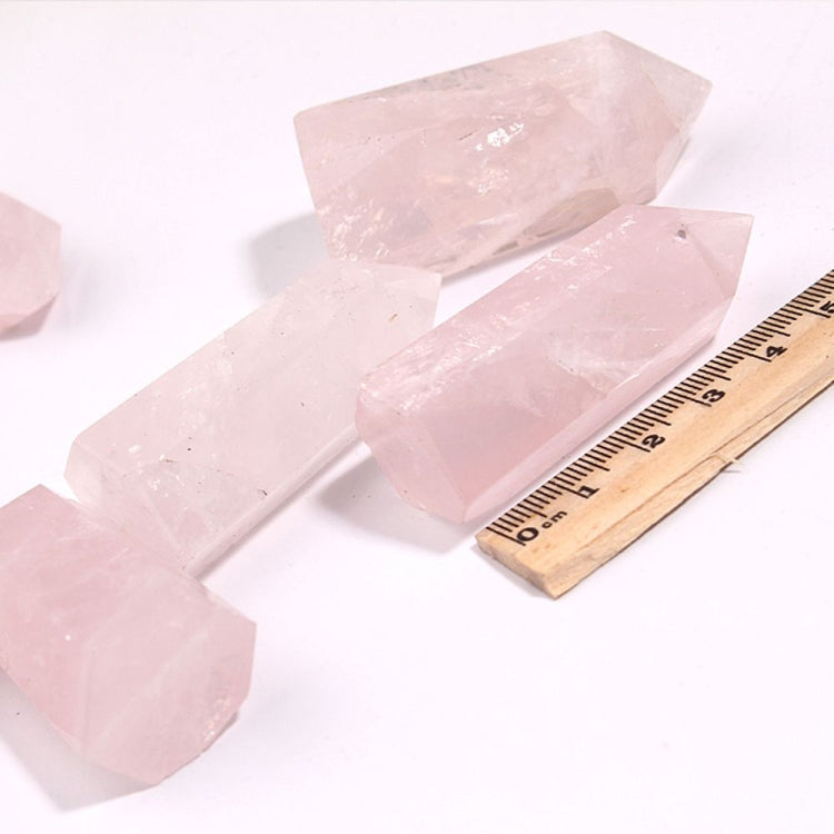 Natural Pink Crystal Original Stone Pink Crystal Single Tip Column Decoration
