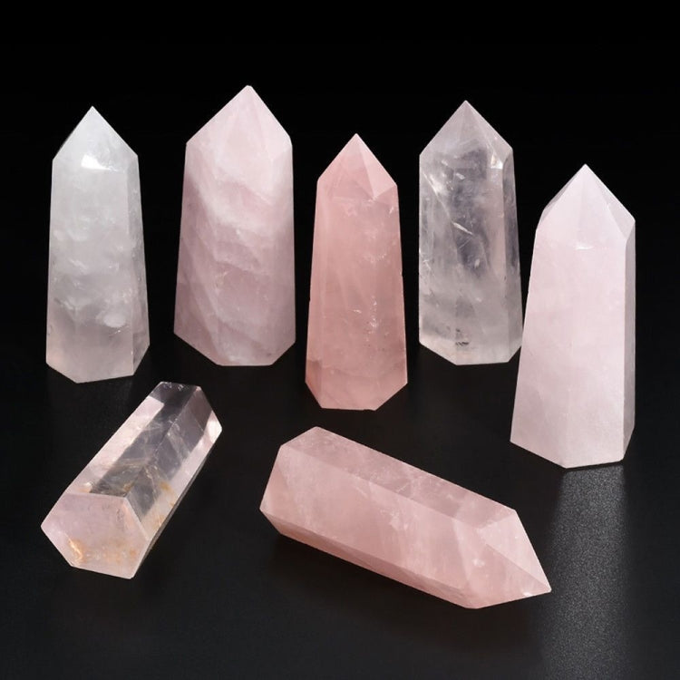 Natural Pink Crystal Original Stone Pink Crystal Single Tip Column Decoration