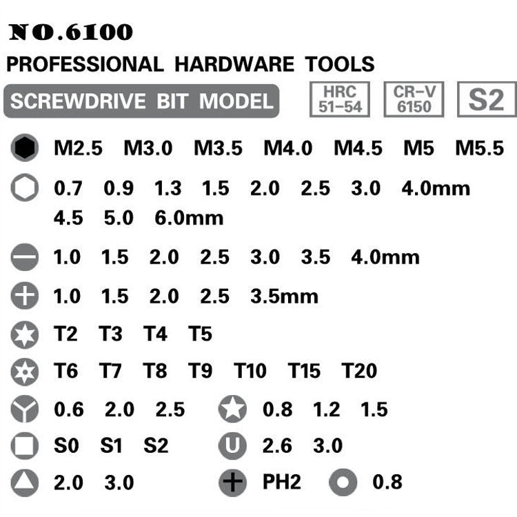 60 in 1 S2 Mobile Phone Notebook Computer Disassembly Tool Repair Phillips Screwdriver(Black)