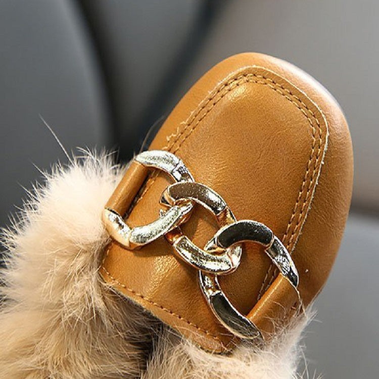 Autumn And Winter Plush Shoes Peas Shoes For Children, Size:  24 Yards 15cm
