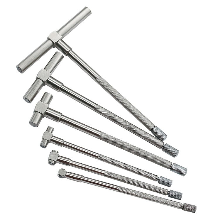6 PCS / Set Round Head Inner Diameter Telescopic Gauge, Adjustable Inner Diameter Gauge: 8-150mm