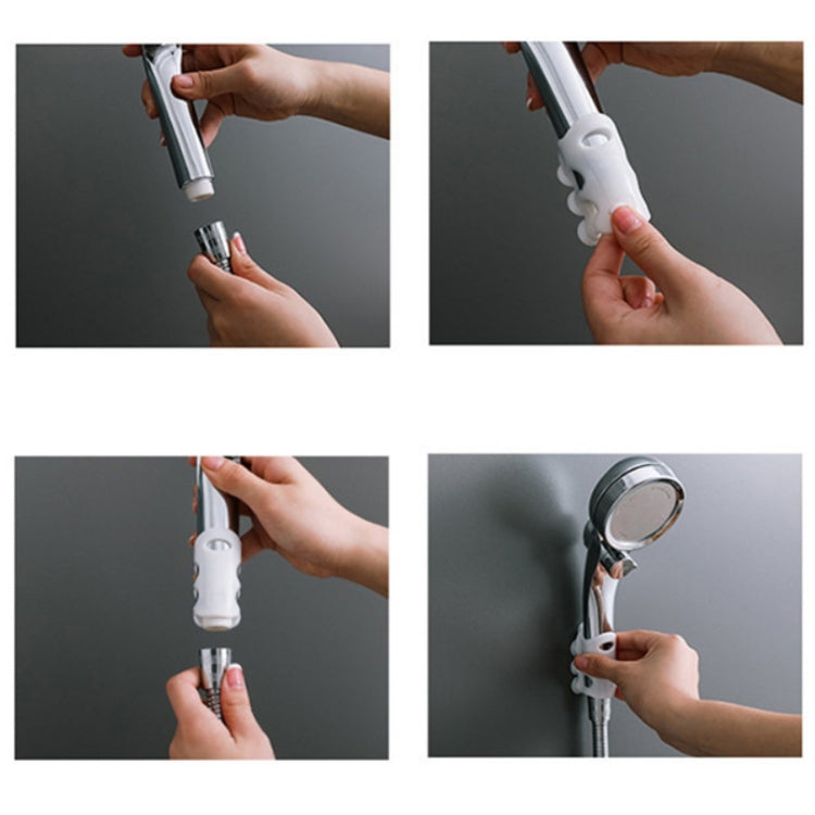 20 PCS Punch-Free Silicone Shower Bracket Bathroom Water Heater Shower Nozzle Suction Cup Fixing Bracket