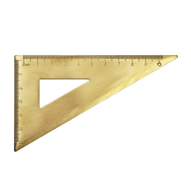 4 PCS Brass Retro Drawing Ruler Measuring Tools, Model: 0-10cm Right Angle Triangle Ruler